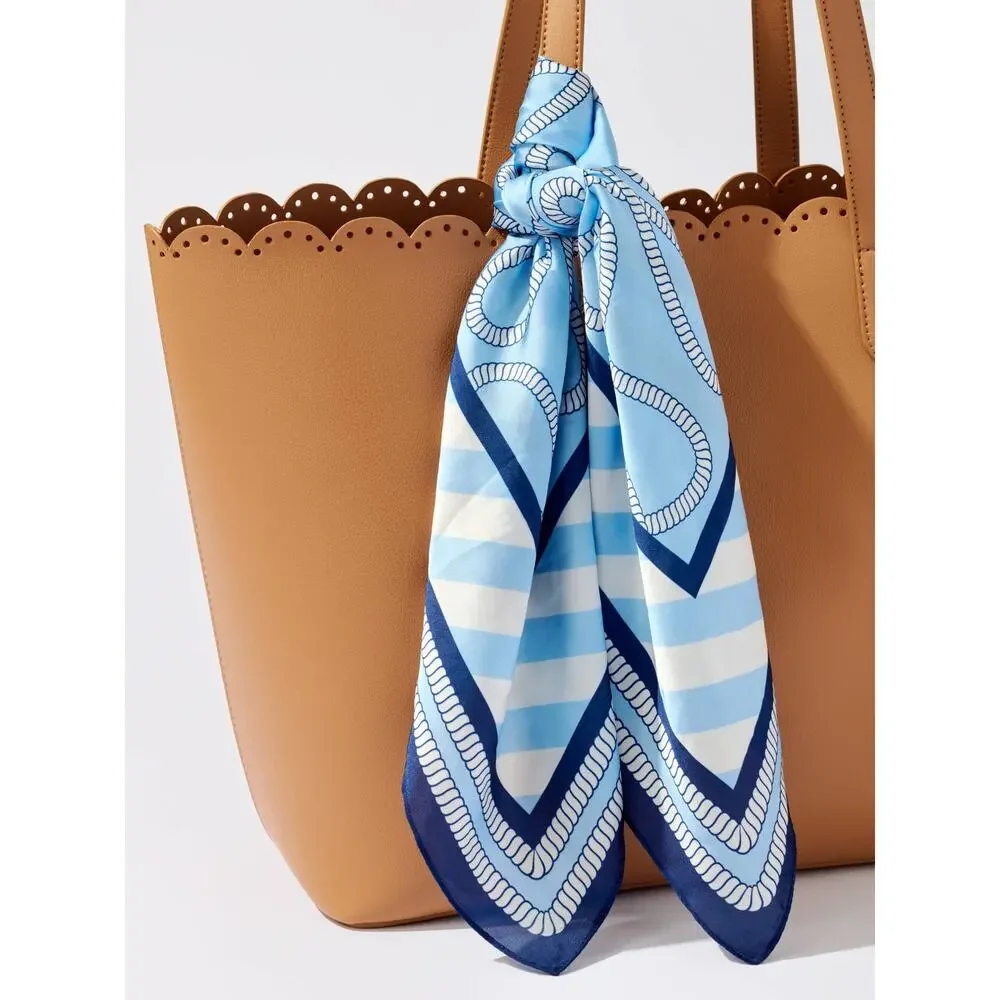 Coastal Scarf | Blue | Polyester Silk